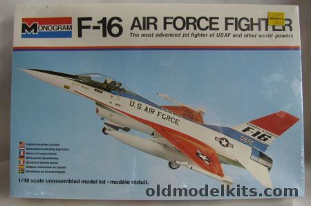 Monogram 1/48 General Dynamics F-16 Falcon - White Box Issue, 5401 plastic model kit